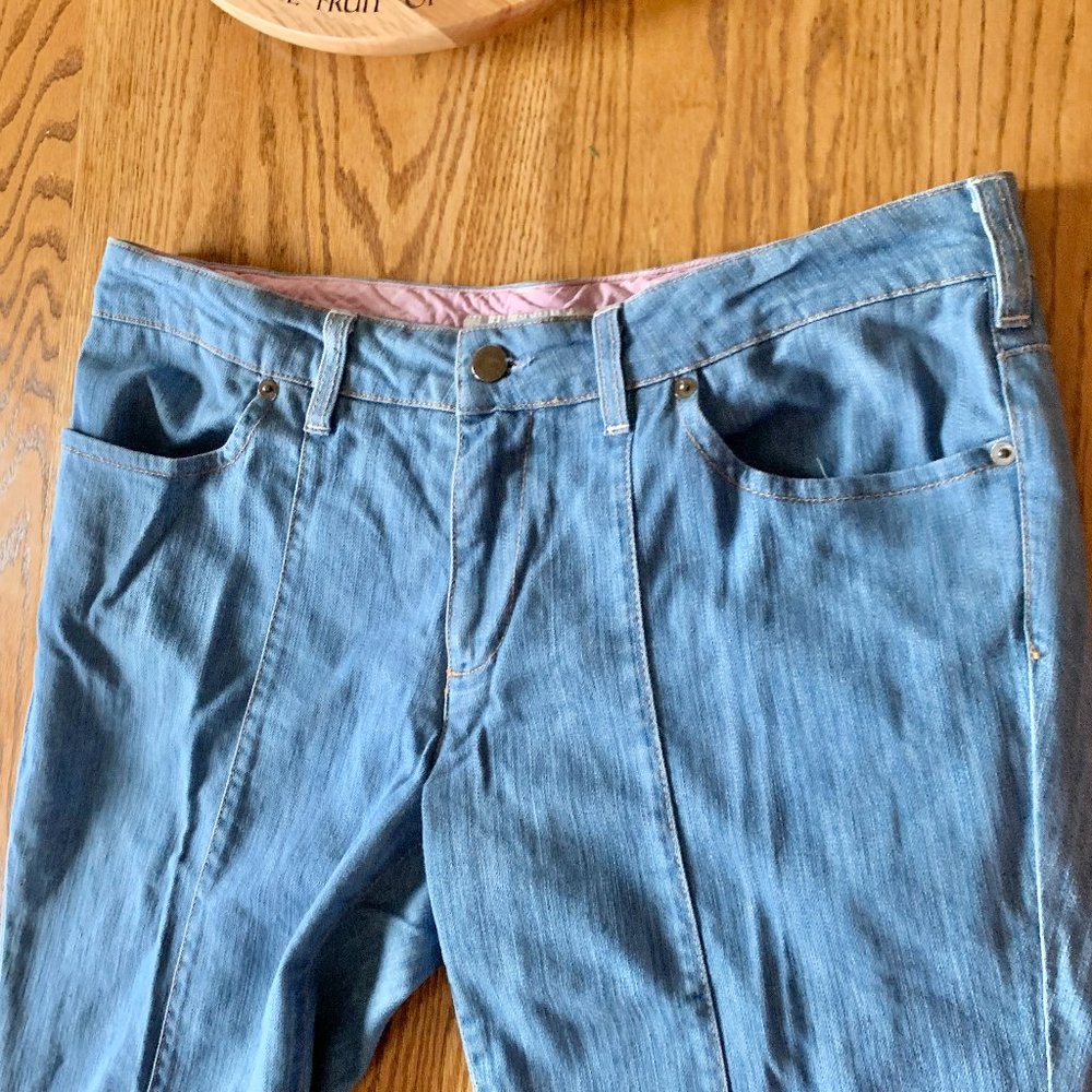 "Stella McCartney" wide leg, bell. bottom jeans, 30. Like New! - Picture 4 of 11